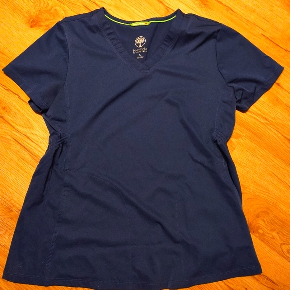 Navy blue Maternity Scrub Top - Picture 1 of 3